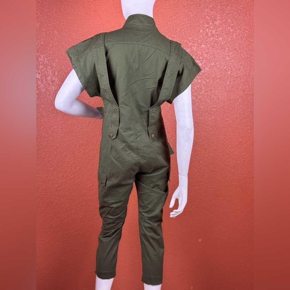 LAtiste Oversize Mint Green Utility Jumpsuit Button-Front Pockets S Small A3 - Picture 9 of 16